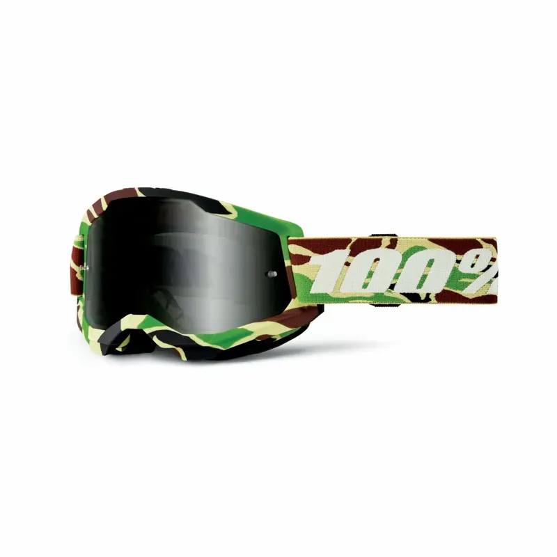 100% Strata 2 Smoke Lens Sand Goggles in War Camo