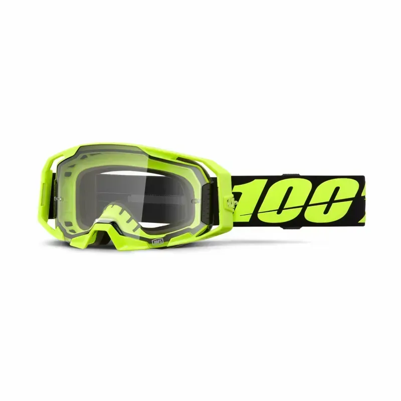 100% ARmatic Clear Lens Goggles in Neon Yellow