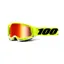 100% Racecraft 2 Goggles in Red Mirror Lens Yellow