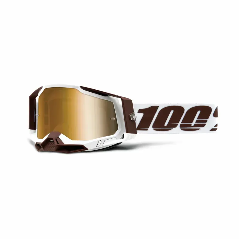 100% Racecraft 2 Goggles in True Gold Lens Snowbird