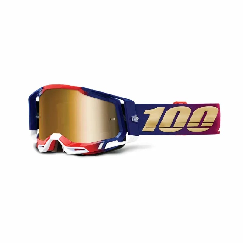 100% Racecraft 2 Goggles in True Gold Lens United
