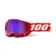 100% Accuri 2 Youth Goggles in Red/Blue Mirror Lens/Red