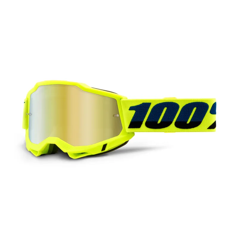 100% Accuri 2 Youth Goggles in Gold Mirror Lens/Fluo Yellow