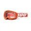 100% Strata 2 Clear Lens Goggles in Orange