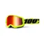 100% Strata 2 Red Mirror Lens Goggles in Yellow