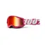 100% Strata 2 Red Mirror Lens Youth Goggles in Fletcher