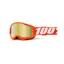 100% Strata 2 Gold Mirror Lens Youth Goggles in Orange
