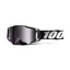 100% Armega Silver Mirror Lens Goggles in Black Essential