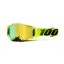 100% Armega Gold Mirror Lens Goggles in Nuclear Citrus