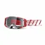 100% Armega Clear Lens Goggles in Deep Red