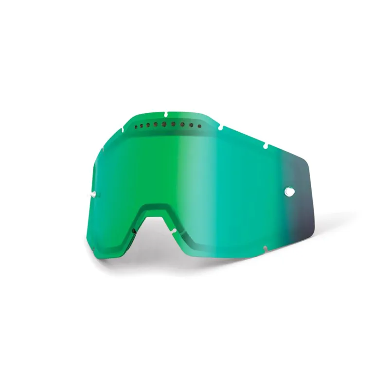 100% Accuri/Racecraft/Strata Vented Dual Pane Lens in Green Mirror
