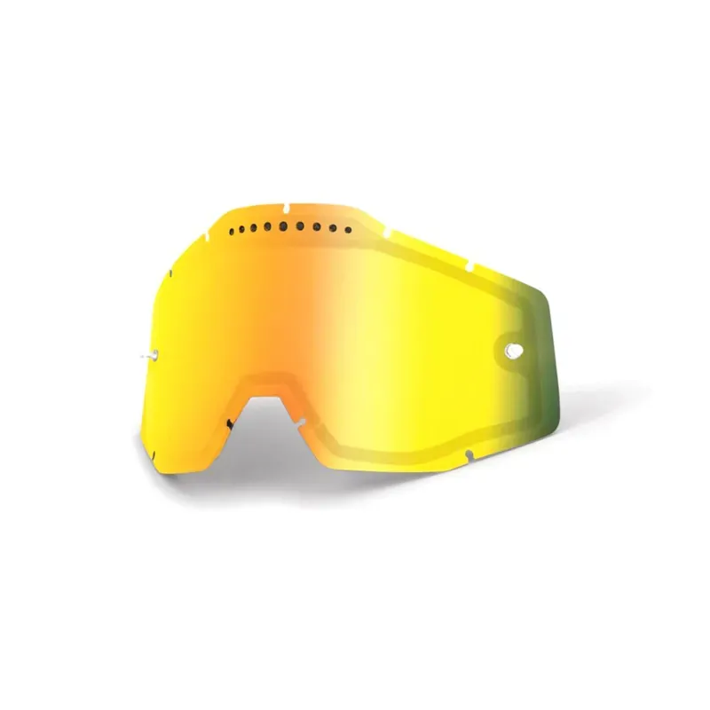 100% Accuri/Racecraft/Strata Vented Dual Pane Lens in Gold Mirror
