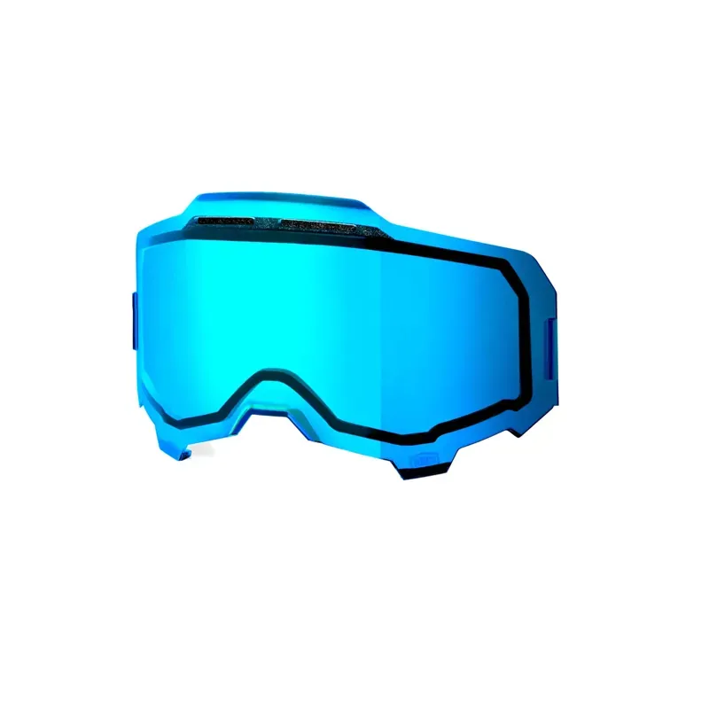 100% Armega Injected Dual Pane Vented Lens Goggles in Mirror/Blue