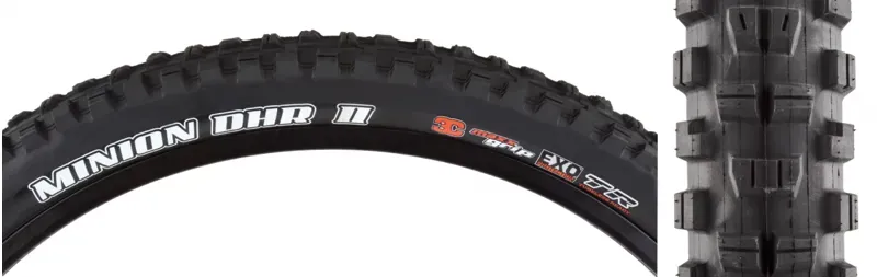 Maxxis Minion DHR II 27.5x2.4-inch Folding TR Tire in Black