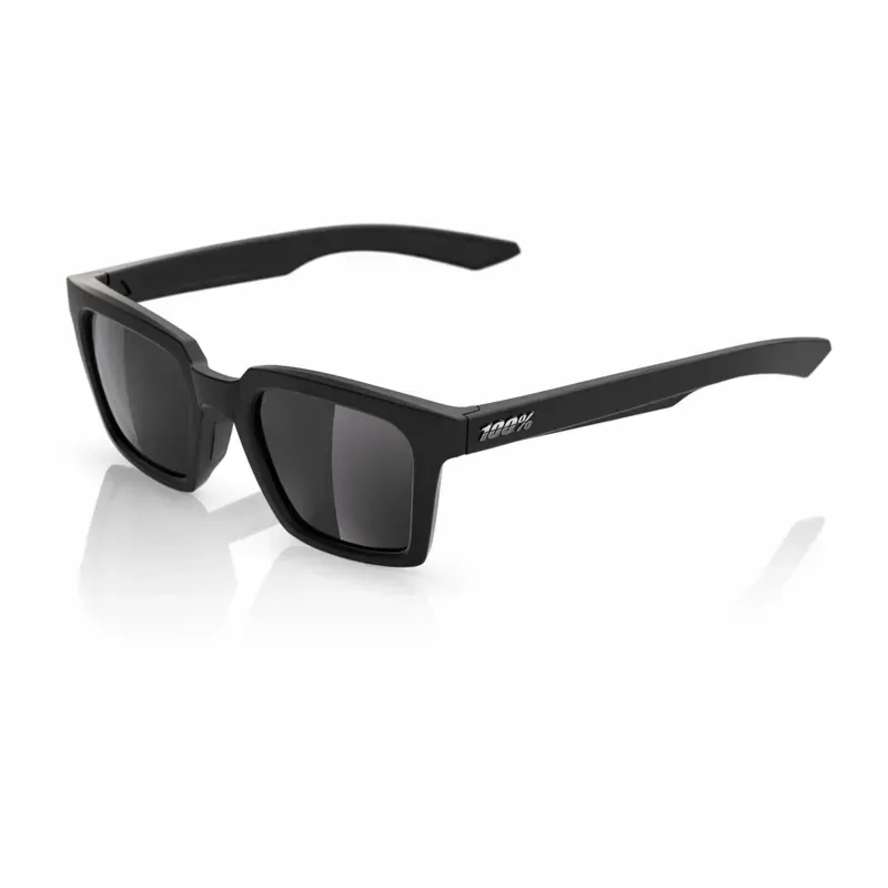 100% Erba Glasses In Soft Tact Black/Smoke Lens