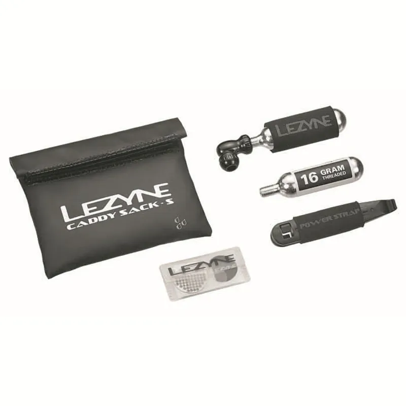 Lezyne Caddy Sack Puncture Kit Bag in Black