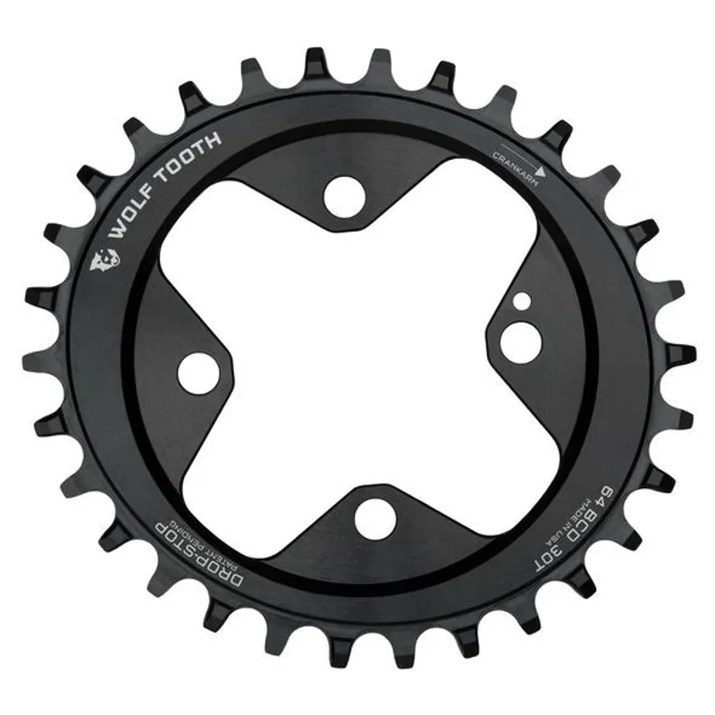 Wolf Tooth Elliptical 64 BCD Chainring in Black 