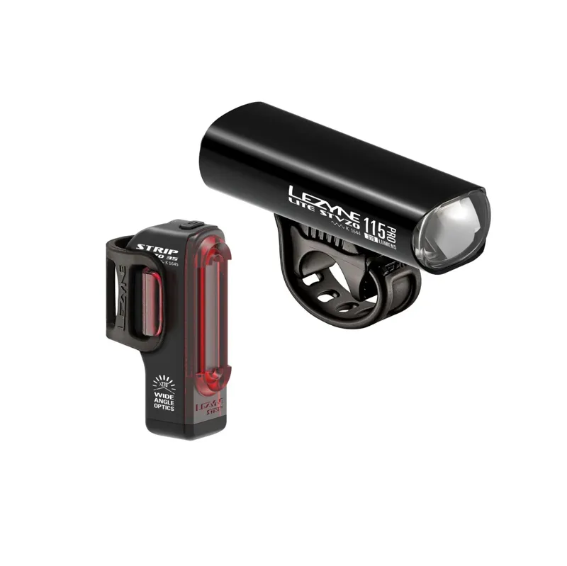 Lezyne Lite Drive Pro / Strip Drive Light Set in Black