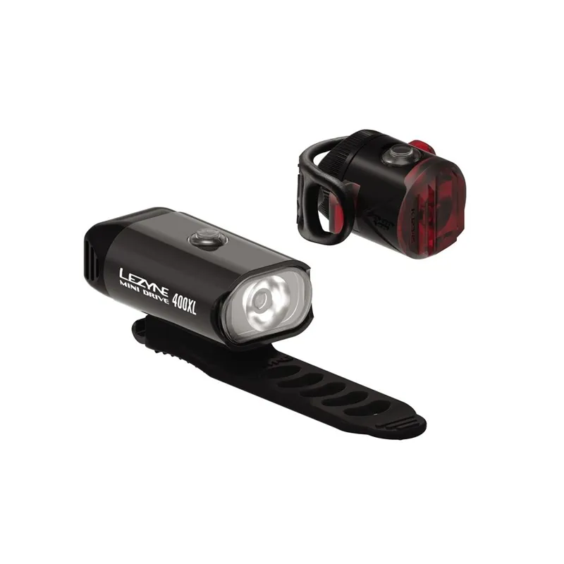 Lezyne LED Mini Drive 400XL / Femto USB Light set in Black
