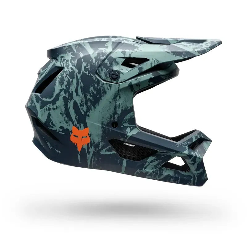 Fox Youth Rampage Image Print Helmet in Arctic Blue