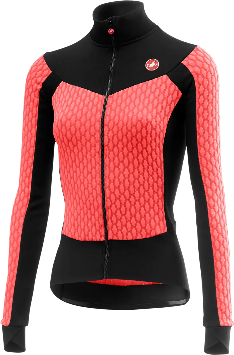 Castelli Sfida Womens Jersey FZ Brilliant Pink/Black 