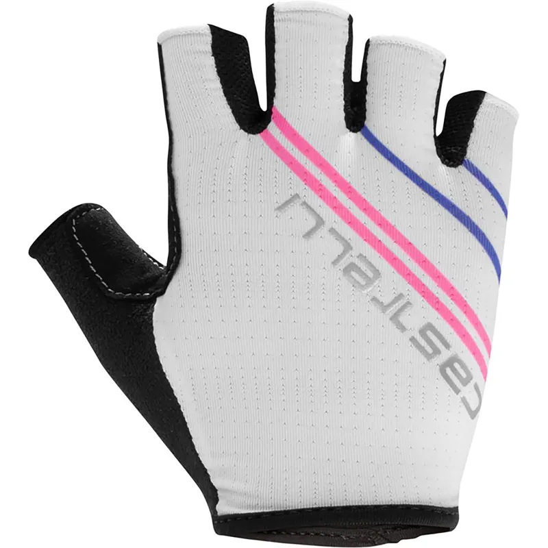 Castelli Dolcissima 2 Womens Glove Ivory Pink Fluro