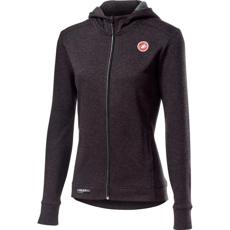 Castelli Milano Full Zip Womens Fleece Melange Black 