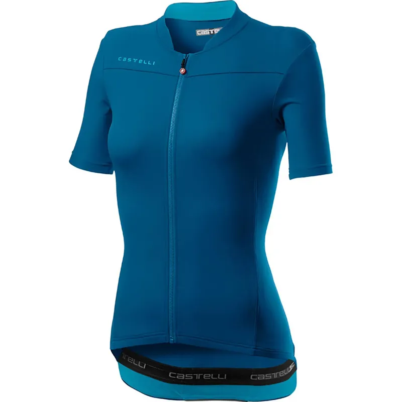 Castelli Anima 3 Womens Jersey Marine Blue Celeste 