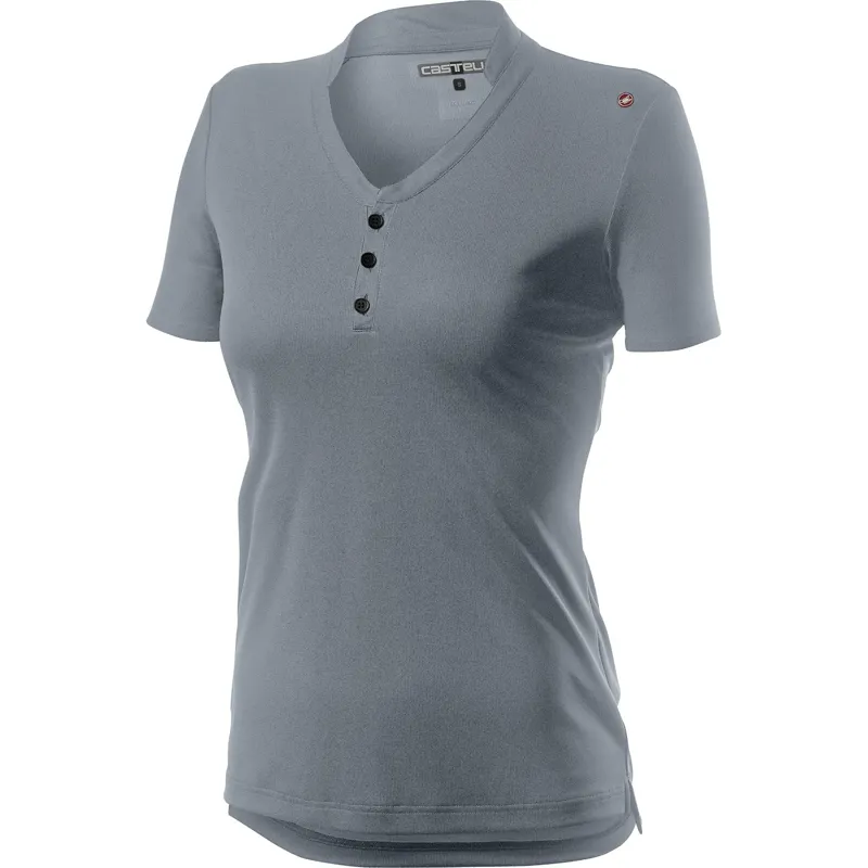 Castelli Tech Womens Polo Silver Gray 
