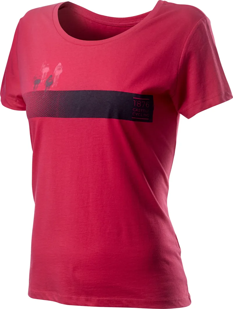 Castelli Logo Womens Tee Raspberry 