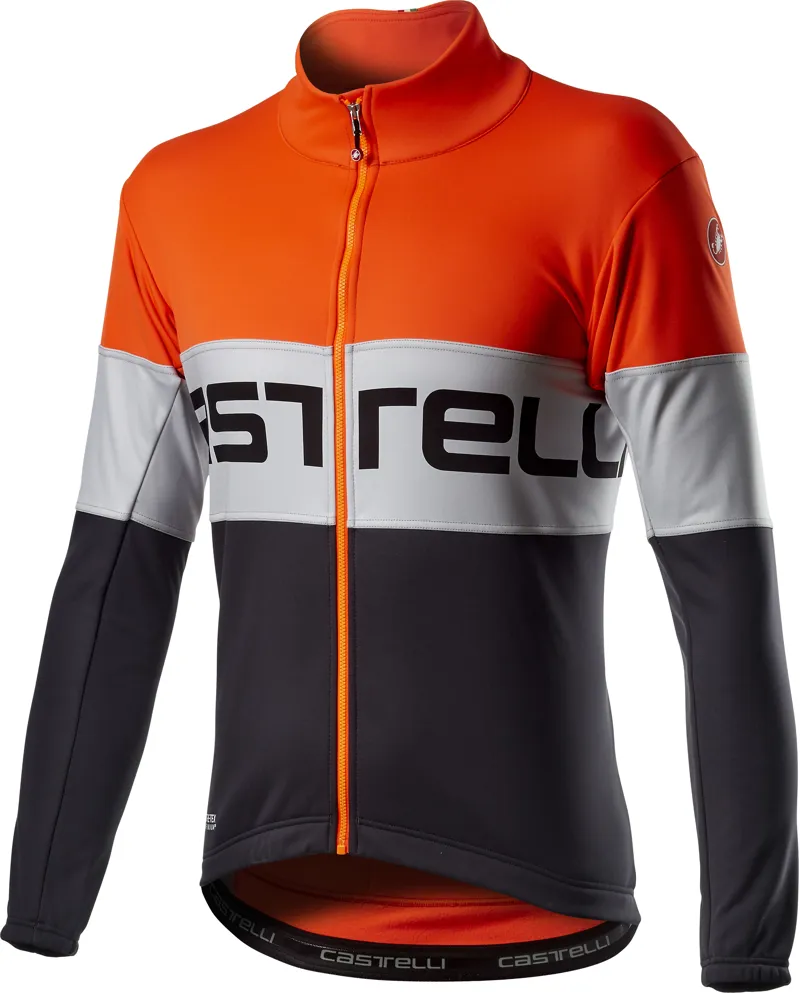 Castelli Prologo Jacket Orange/Silver Gray/ Gray 