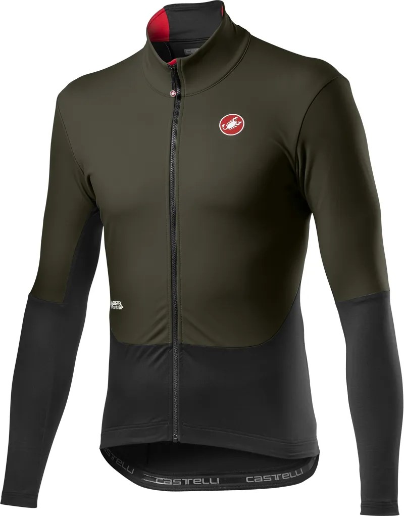Castelli Nano Mid Wind Jersey Military Green/ Black 