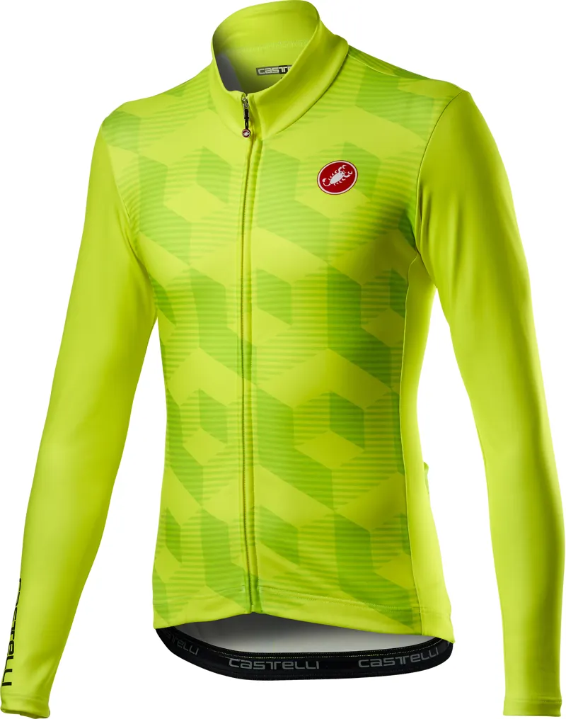 Castelli Cubi Jersey FZ Yellow Fluo 