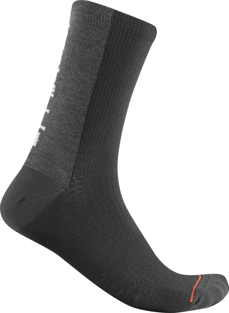 Castelli Bandito Wool 18 Sock Gray/Celeste 