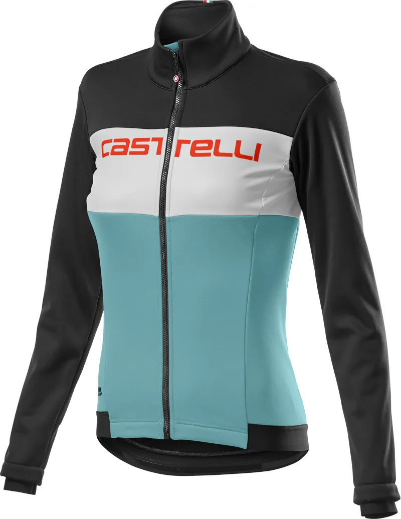 Castelli Como Womens Jacket Black/White/Celeste 