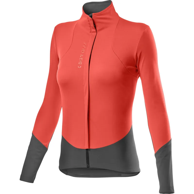 Castelli Beta Ros Womens Jacket Brilliant Pink/ Gray 