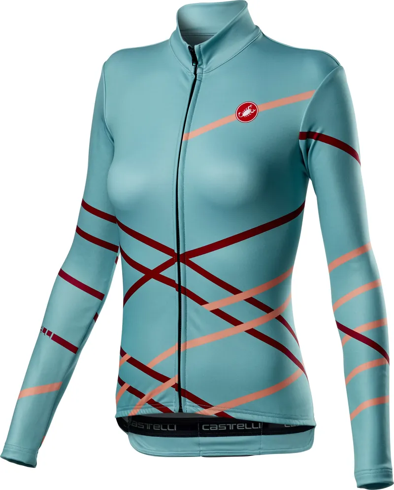 Castelli Diagonal Womens Jersey FZ Celeste 