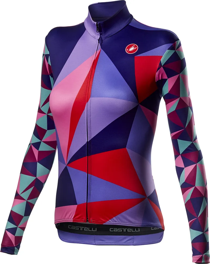 Castelli Triangolo Mid W Jersey FZ Muicolor Purple 