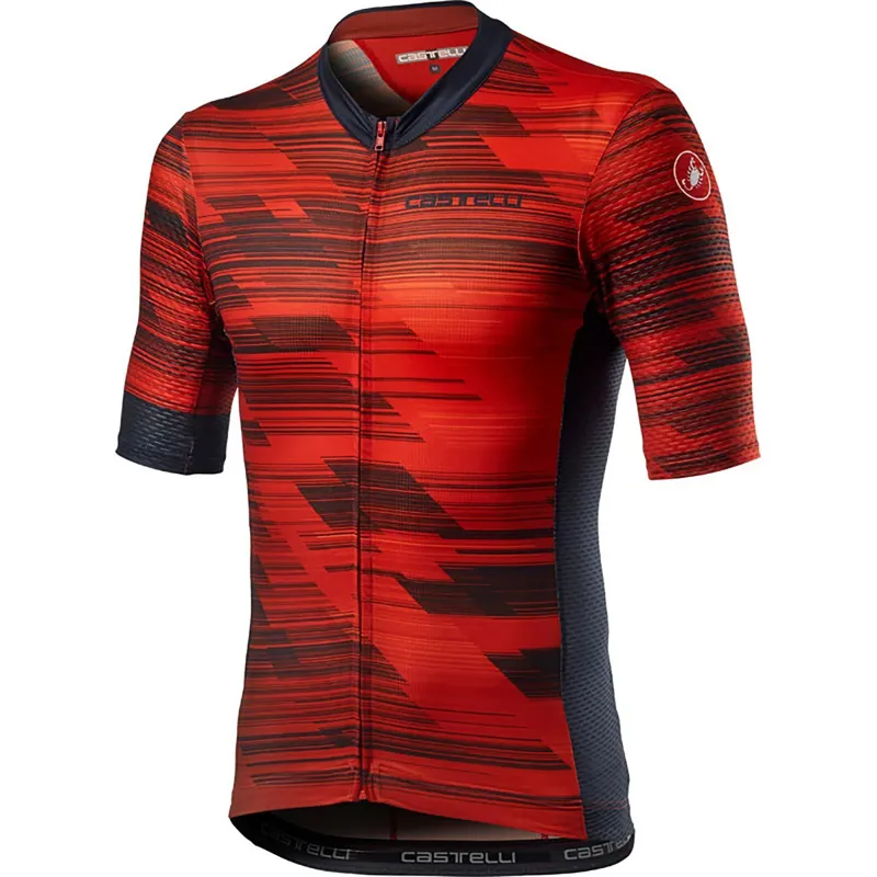 Castelli Rapido Jersey  Red Savile Blue 