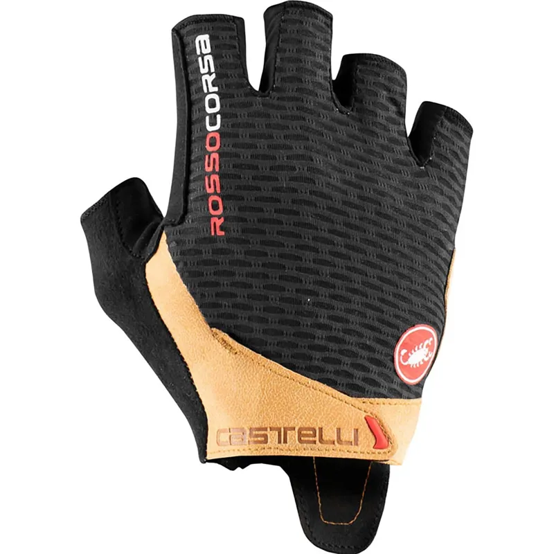 Castelli Rosso Corsa Pro V Gloves Black Tan 
