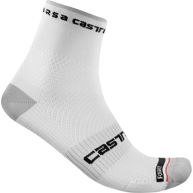 Castelli Rosso Corsa Pro 9 Socks White