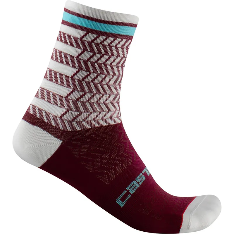 Castelli Avanti 12 Socks Bordeaux Ivory 