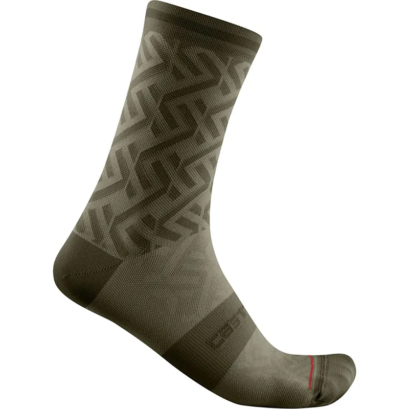 Castelli Tiramolla 15 Socks Bark Green