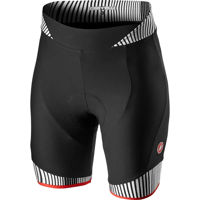 Castelli Illusione Womens Shorts Black White 
