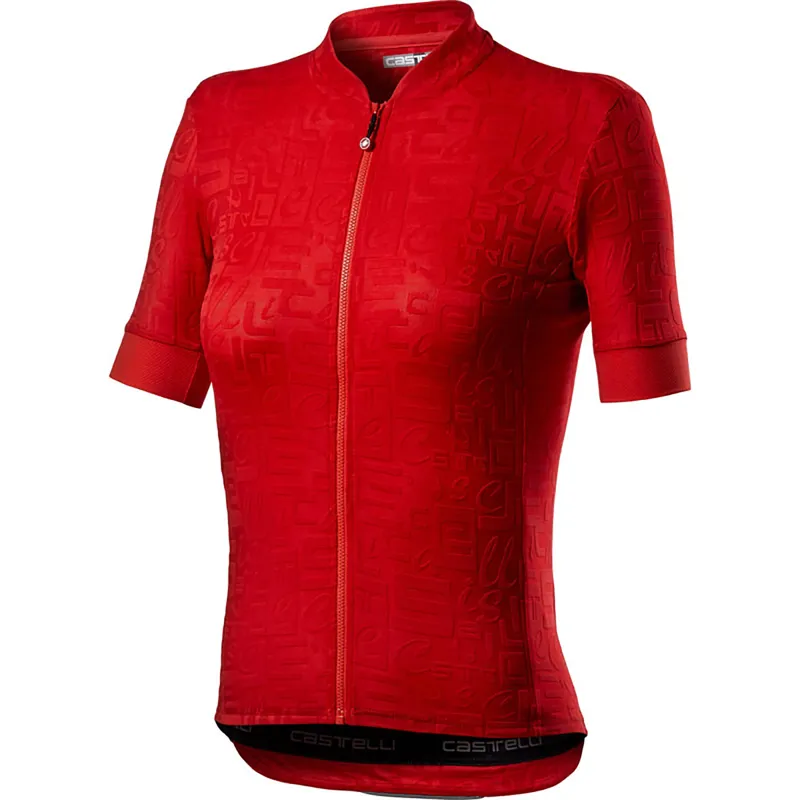 Castelli Promessa Jacquard Womens Jersey Red 
