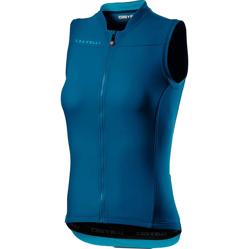 Castelli Anima 3 Sleeveless Womens Jersey Marine Blue Celeste 