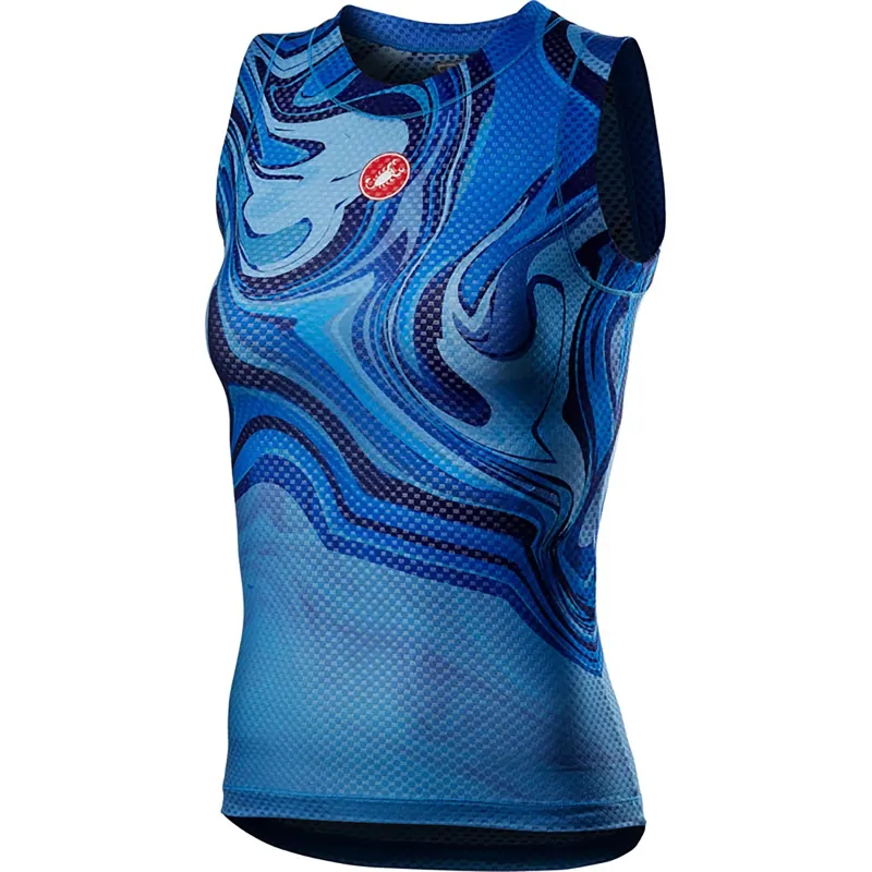Castelli Pro Mesh Womens Sleeveless Base Layer Azzurro Italia 