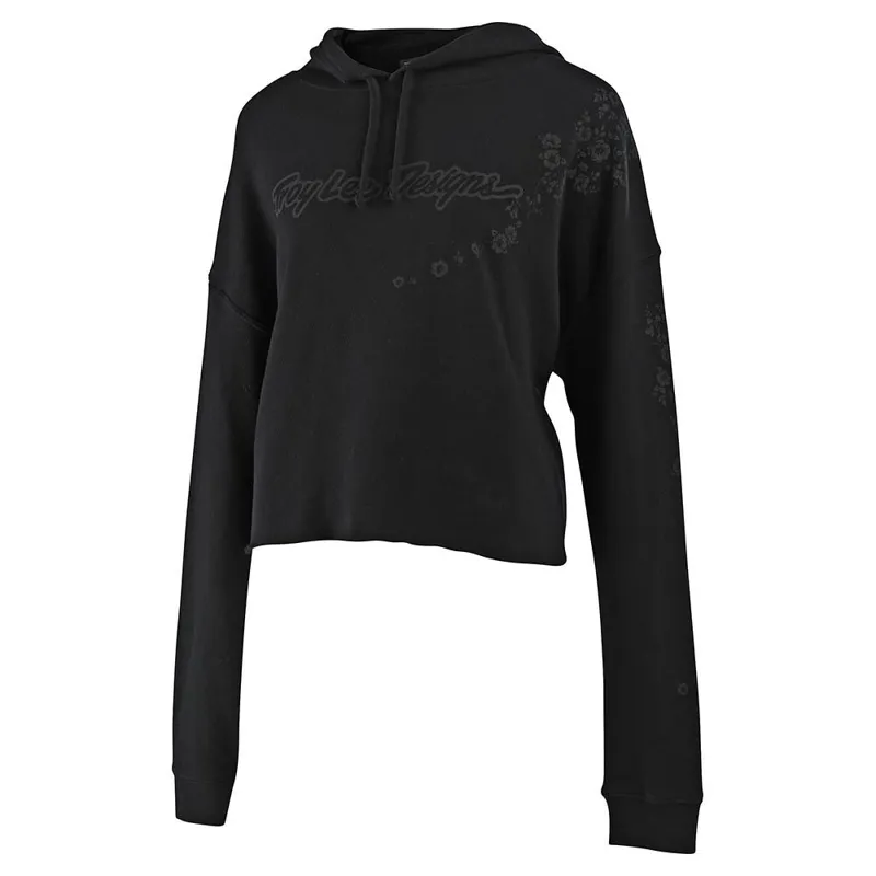 Troy Lee Designs Womens Signature Floral Crop Pullover Black 