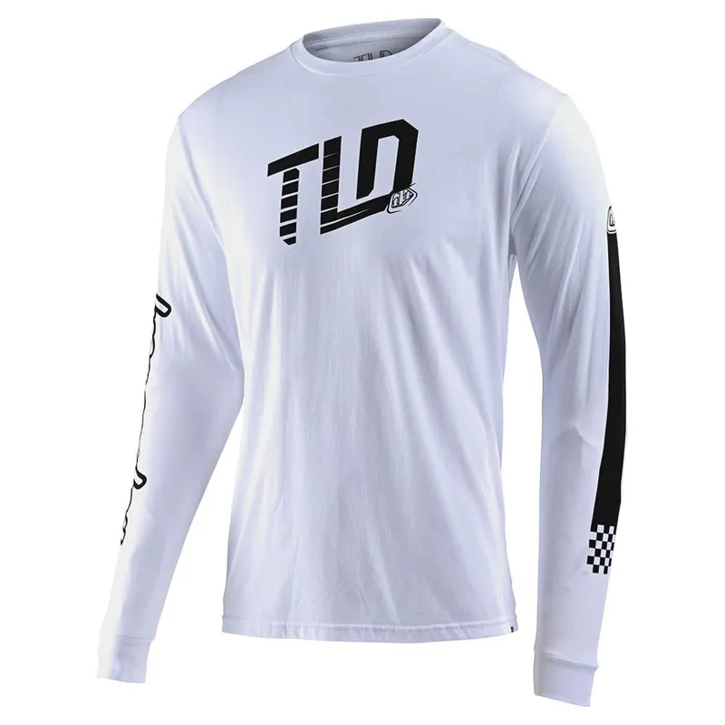 Troy Lee Designs Trackside Long Seeve Tee White 