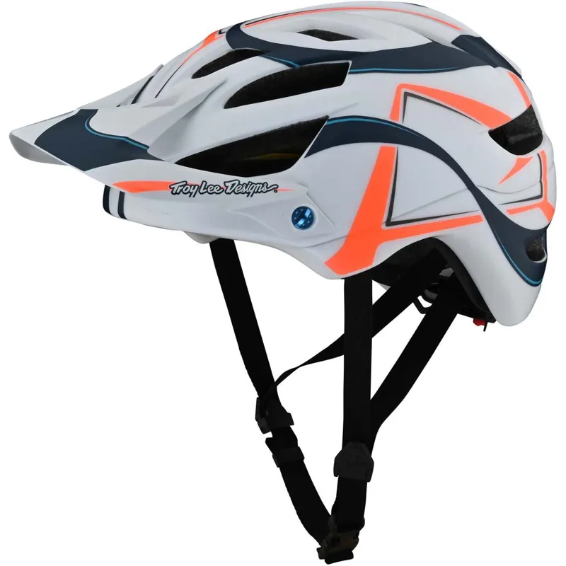 Troy Lee Designs A1 Classic MIPS Helmet White Marine Youth